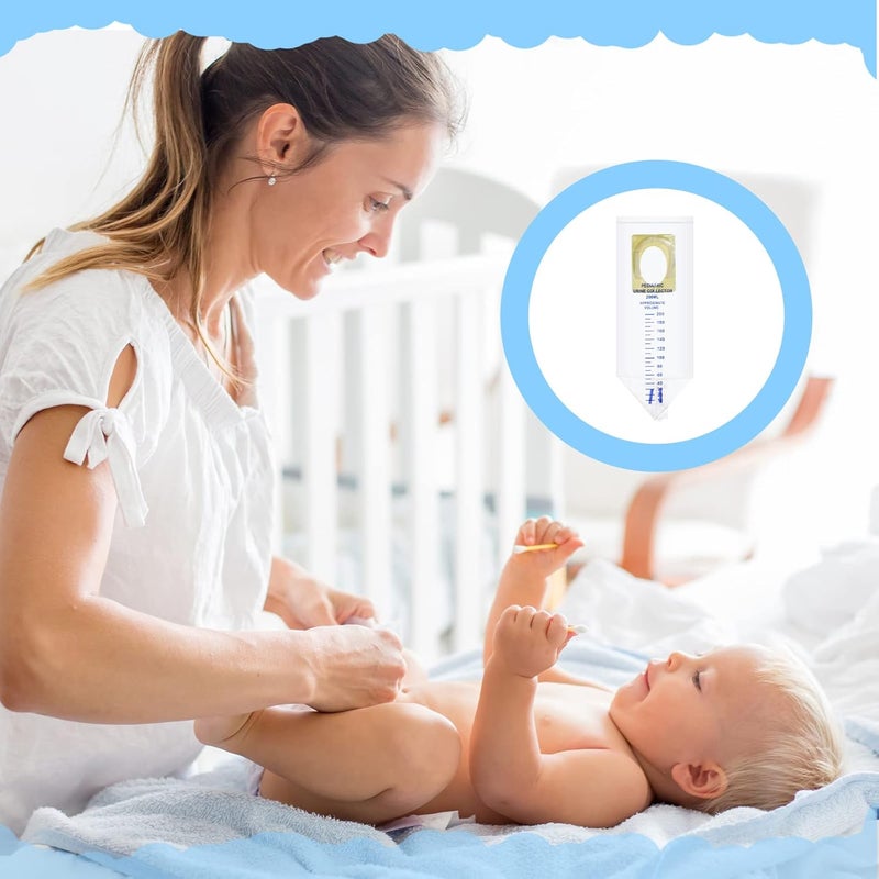 Sosation 20 Pcs Pediatric Urine Bag Collectors Clear Urine Catcher Pouch Individual Pee Bags Disposable Pediatric Collectors Adhesive Surface Spill Proof Baby Pee Bag for Kids Collection - Image 4